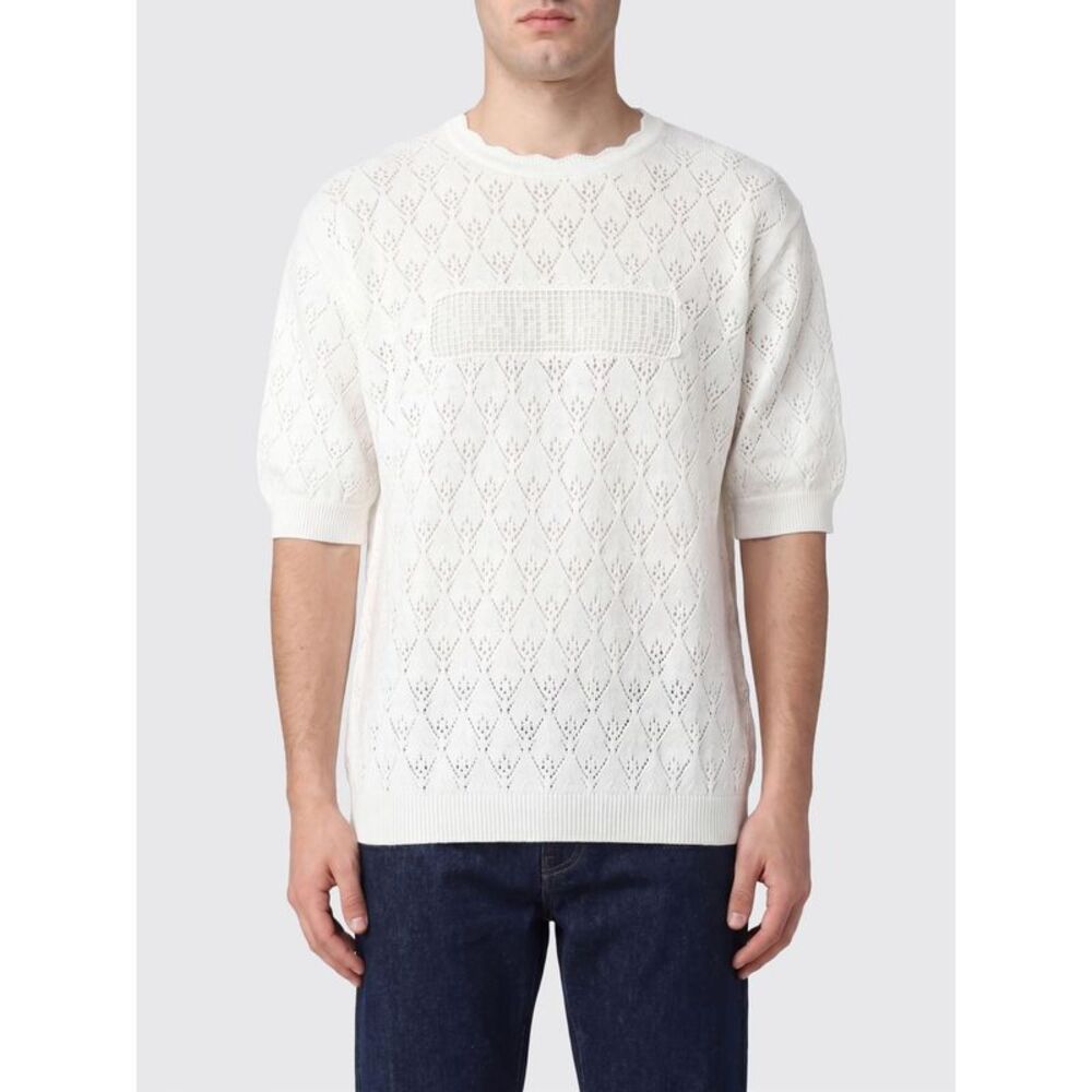 Magliano Men Magliano Openwork Cotton Crewneck Jumper With Short Sleeves